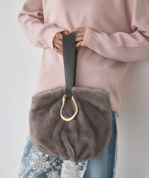 LE VERNIS(ル・ベルニ)の「Moss orb bag(ハンドバッグ・レディース・グレー/カーキ・FREE)」の9枚目の写真