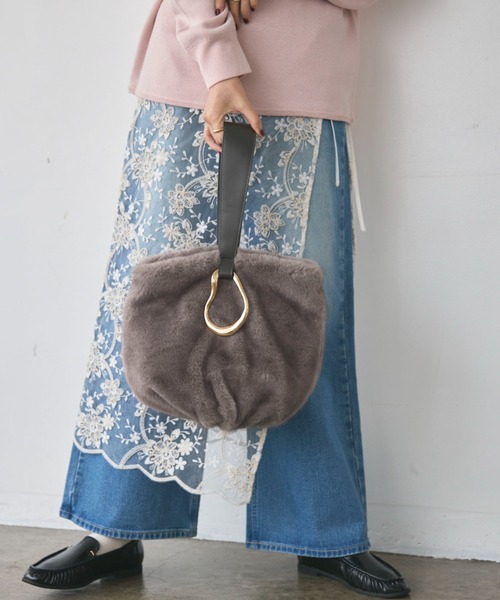 LE VERNIS(ル・ベルニ)の「Moss orb bag(ハンドバッグ・レディース・グレー/カーキ・FREE)」の10枚目の写真