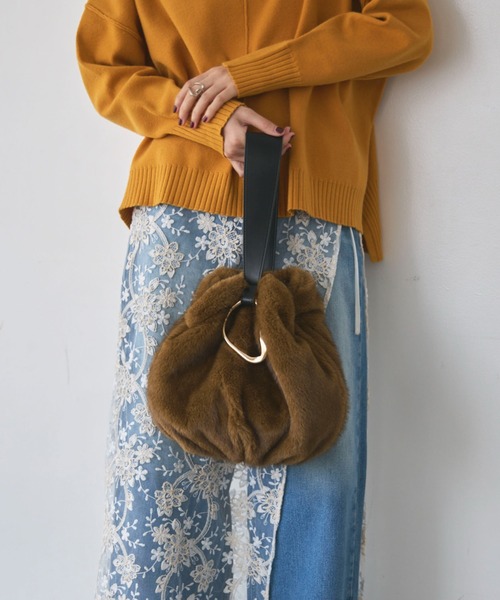 LE VERNIS(ル・ベルニ)の「Moss orb bag(ハンドバッグ・レディース・グレー/カーキ・FREE)」の15枚目の写真