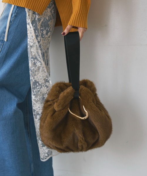 LE VERNIS(ル・ベルニ)の「Moss orb bag(ハンドバッグ・レディース・グレー/カーキ・FREE)」の17枚目の写真