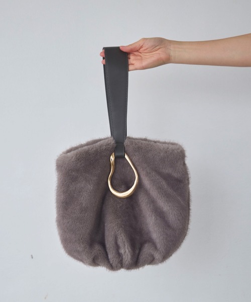 LE VERNIS(ル・ベルニ)の「Moss orb bag(ハンドバッグ・レディース・グレー/カーキ・FREE)」の12枚目の写真