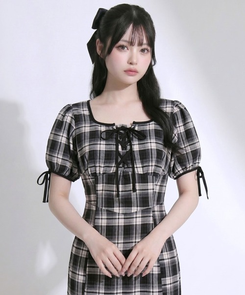 DearMyLoveRose(ディアマイラブローズ)の「レースアップアシメマーメイドワンピース【大きいサイズあり】(ワンピース・レディース・ブラウン/ブラック・LL~3L/L~LL/M-L)」の6枚目の写真