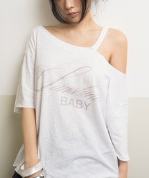 BFEEP（ビーピーピ）の「SUNSHINE BABY ASYM TEE_WHITE（Tシャツ/カットソー）」