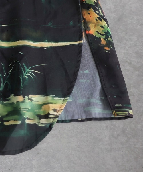 antiqua(アンティカ)の「アート柄 ロング シャツワンピース(シャツワンピース・レディース・グリーン系その他・ONESIZE)」の16枚目の写真