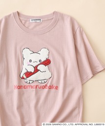 はなまるおばけ サガラ刺繍 天竺半袖Tシャツ