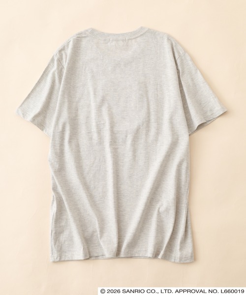 sanrio(サンリオ)の「はなまるおばけ サガラ刺繍 天竺半袖Tシャツ(Tシャツ/カットソー・レディース・チャコール/ピンクベージュ/オートミール・M/LL/L)」の11枚目の写真