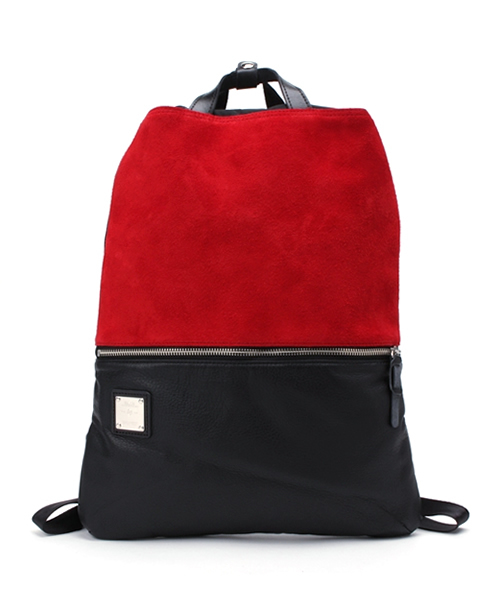 WISCE（ワイス）の「WISCE(ワイス)×Lui's(ルイス) 限定ナップサック（バックパック/リュック・メンズ・ブラック/キャメル/レッド/ホワイト・FREE）」の4枚目の写真