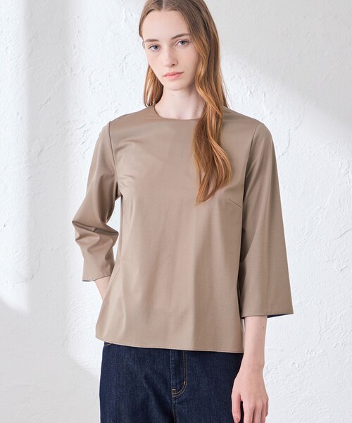 MACKINTOSH LONDON(マッキントッシュ ロンドン)の「カラーコンビネーショントップス(Tシャツ/カットソー・レディース・ネイビー/ベージュ/ピンク系その他2・38/40)」の2枚目の写真