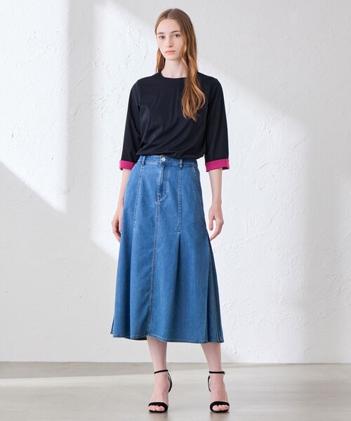 MACKINTOSH LONDON(マッキントッシュ ロンドン)の「カラーコンビネーショントップス(Tシャツ/カットソー・レディース・ネイビー/ベージュ/ピンク系その他2・38/40)」の6枚目の写真