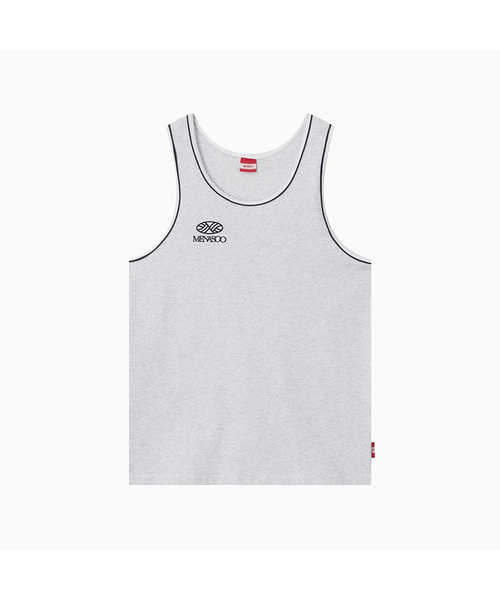 MENASOO(ミナス)の「Signature Double Binding Sleeveless Top_Melange(Tシャツ/カットソー・レディース・グレー・F)」の1枚目の写真