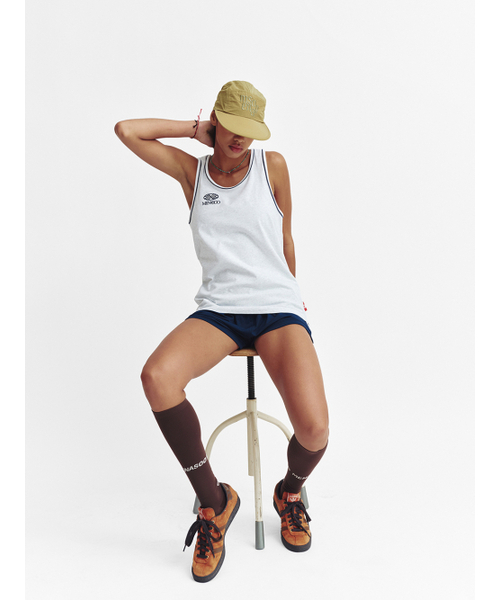 MENASOO(ミナス)の「Signature Double Binding Sleeveless Top_Melange(Tシャツ/カットソー・レディース・グレー・F)」の5枚目の写真