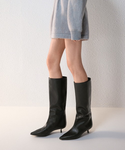 キトゥンヒール ロングブーツ（ブーツ）｜CHARLES & KEITH（チャールズ