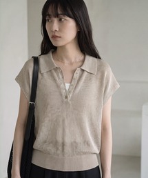 STYLE DELI（スタイルデリ）の「【BLK001】ミックスニットポロシャツ（ポロシャツ）」