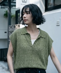 STYLE DELI（スタイルデリ）の「【BLK001】ミックスニットポロシャツ（ポロシャツ）」