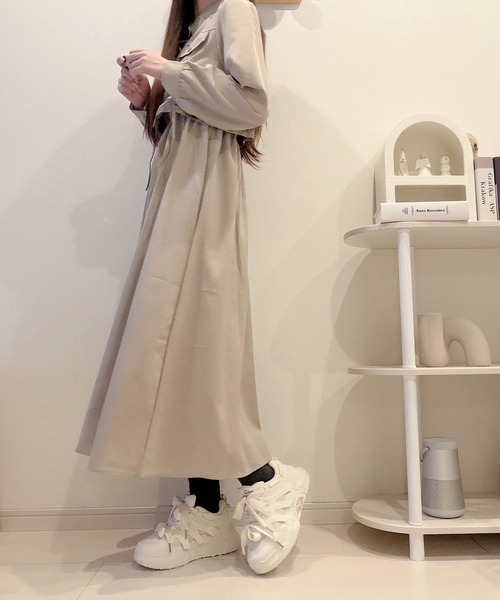 Nana(ナナ)の「シャーリングキャミワンピースセットアップ(セットアップ・レディース・ブラック/アイボリー・X-LARGE/LARGE/MEDIUM)」の8枚目の写真
