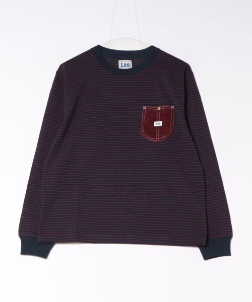 Lee(リー)の「Lee ワークポケットL/S Teeシャツ(Tシャツ/カットソー・メンズ・ホワイト/チャコールグレー/ネイビー/ブラウン・LARGE/X-LARGE/MEDIUM/SMALL)」の4枚目の写真
