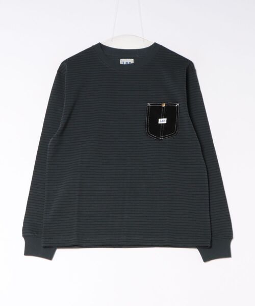 Lee(リー)の「Lee ワークポケットL/S Teeシャツ(Tシャツ/カットソー・メンズ・ホワイト/チャコールグレー/ネイビー/ブラウン・LARGE/X-LARGE/MEDIUM/SMALL)」の2枚目の写真