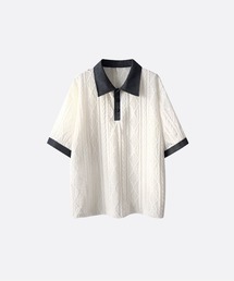 U:UME（ユーム）の「Emboss Polo Shirt（シャツ/ブラウス）」