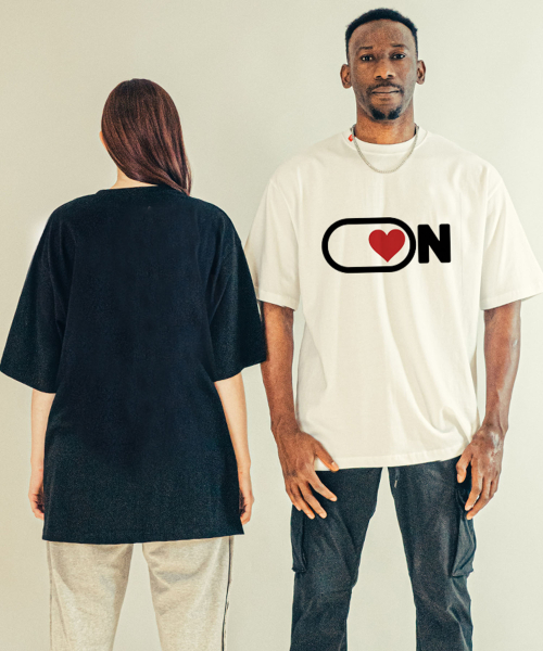BEOM(ボム)の「ラブオンTシャツホワイト(Tシャツ/カットソー・メンズ・その他・1/2)」の3枚目の写真
