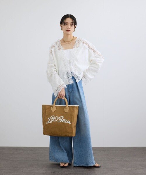 SALON adam et rope'(サロン アダム エ ロペ)の「【L.L.Bean for SALON(エル・エル・ビーン)】別注スクエアトートバッグ(トートバッグ・レディース・キナリ・FREE)」の14枚目の写真
