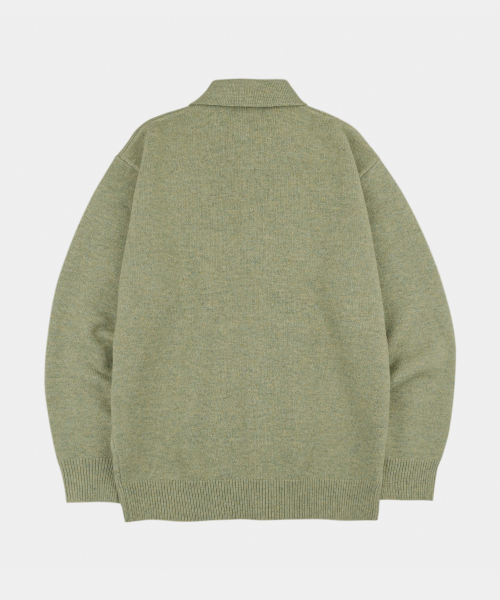LETTERCOMO(レテルコモ)の「クラシックカラーウールニットカーディガンオリーブグリーン(カーディガン/ボレロ・レディース・オリーブ・LARGE/MEDIUM)」の3枚目の写真