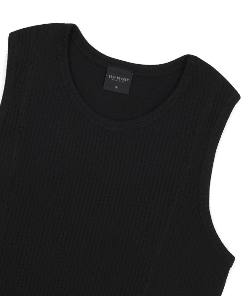 EASY NO EASY（イージーノーイージー）の「リブド切り替えスリーブレス - ブラック（Tシャツ/カットソー・レディース・その他・1）」の5枚目の写真