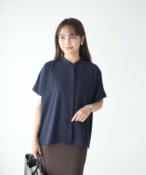 Ehre style(エーレスタイル)の「働く女性の毎日ブラウス きちんと見えが叶う(シャツ/ブラウス・レディース・ライトグレー/アイボリー/ネイビー・FREE)」の11枚目の写真
