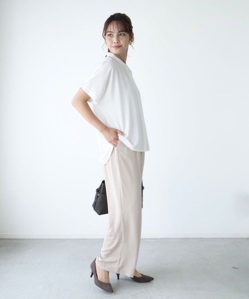 Ehre style(エーレスタイル)の「働く女性の毎日ブラウス きちんと見えが叶う(シャツ/ブラウス・レディース・ライトグレー/アイボリー/ネイビー・FREE)」の14枚目の写真