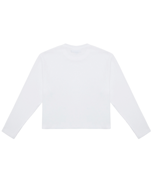C WEAR BY THE GENIUS(シーウェアバイザジーニアス)の「オーバーサイズロングスリーブクロップTシャツホワイト(Tシャツ/カットソー・レディース・その他・LARGE/SMALL/MEDIUM/X-LARGE/XX-LARGE)」の6枚目の写真