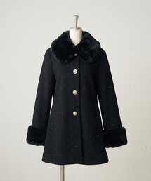 continuer de NICE CLAUP（コンティニューデナイスクラップ）の「フェイクファー付2wayミドルコート（その他アウター）」