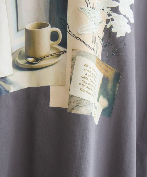 KATHARINE ROSS(キャサリンロス)の「ドルマンスリーブTシャツ/アフタヌーンティードルマンスリーブTシャツ(Tシャツ/カットソー・レディース・オフホワイト/チャコールグレー・FREE)」の12枚目の写真