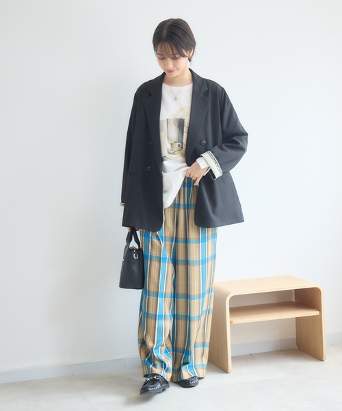 KATHARINE ROSS(キャサリンロス)の「ドルマンスリーブTシャツ/アフタヌーンティードルマンスリーブTシャツ(Tシャツ/カットソー・レディース・オフホワイト/チャコールグレー・FREE)」の16枚目の写真