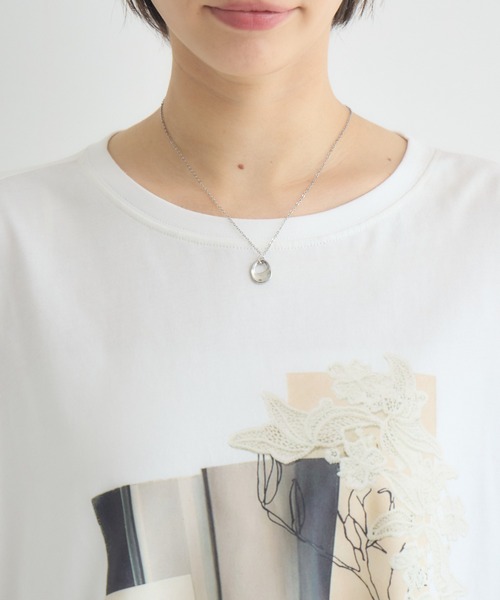 KATHARINE ROSS(キャサリンロス)の「ドルマンスリーブTシャツ/アフタヌーンティードルマンスリーブTシャツ(Tシャツ/カットソー・レディース・オフホワイト/チャコールグレー・FREE)」の10枚目の写真