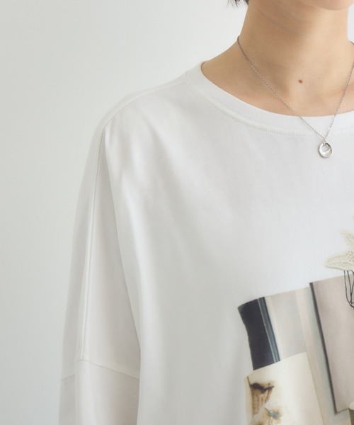 KATHARINE ROSS(キャサリンロス)の「ドルマンスリーブTシャツ/アフタヌーンティードルマンスリーブTシャツ(Tシャツ/カットソー・レディース・オフホワイト/チャコールグレー・FREE)」の11枚目の写真