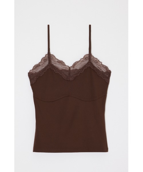 MOUSSY(マウジー)の「ES LACE キャミソール(キャミソール・レディース・ブラウン/ホワイト/ブラック・1/2)」の6枚目の写真