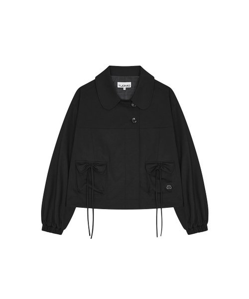 TUOMIO（トゥオミオ）の「RIBBON POCKET JACKET [BLACK]（その他アウター・レディース・その他・2/1）」の8枚目の写真