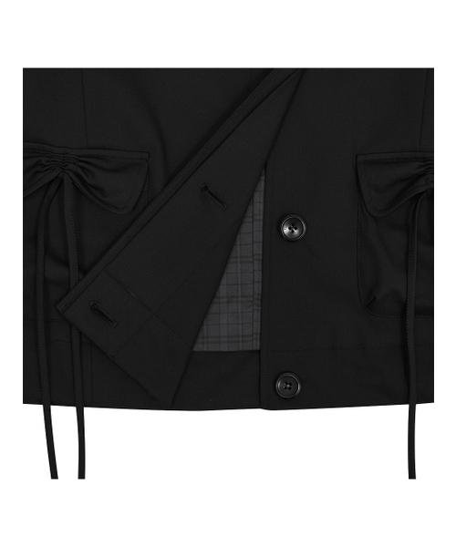 TUOMIO（トゥオミオ）の「RIBBON POCKET JACKET [BLACK]（その他アウター・レディース・その他・2/1）」の5枚目の写真