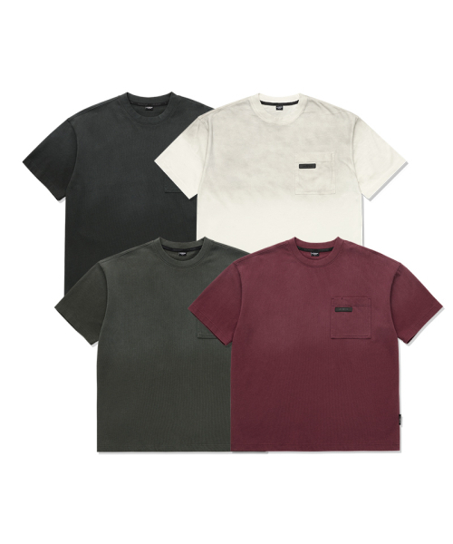 LIFE WORK(ライフワーク)の「ヴィンテージスプレーポケット半袖Tシャツ(Tシャツ/カットソー・メンズ・ホワイト/チャコールグレー/カーキ/Wine・MEDIUM/LARGE)」の5枚目の写真