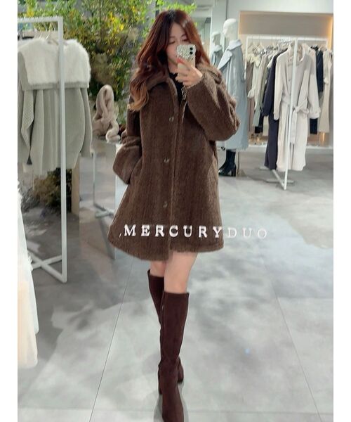 MERCURYDUO(マーキュリーデュオ)の「ボアライクミドルコート(その他アウター・レディース・アイボリー/ブラウン・FREE)」の19枚目の写真