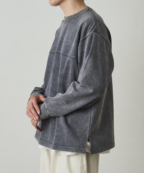 COLONY 2139(コロニートゥーワンスリーナイン)の「フェードポンチ切替ロンT(Tシャツ/カットソー・メンズ・ホワイト/ブラック/グレー・MEDIUM/LARGE)」の5枚目の写真