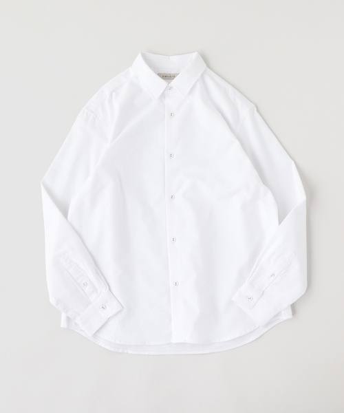 B.C STOCK(ベーセーストック)の「ブラッシュドコットンベーシックシャツ(シャツ/ブラウス・メンズ・アイボリー/ホワイト/ブラック/ブルー系その他・LARGE/MEDIUM)」の2枚目の写真