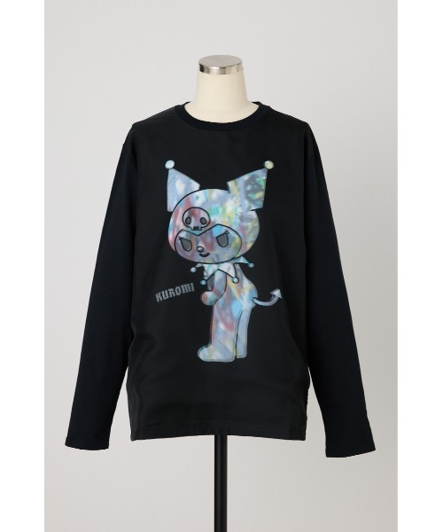 SHEL'TTER ORIGINAL(シェルターオリジナル)の「【TRIPPY MIKIO ART】KUROMI SPRAY ART ロングスリーブシャツ(Tシャツ/カットソー・レディース・ブラック/ホワイト・SMALL)」の2枚目の写真