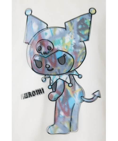 SHEL'TTER ORIGINAL(シェルターオリジナル)の「【TRIPPY MIKIO ART】KUROMI SPRAY ART ロングスリーブシャツ(Tシャツ/カットソー・レディース・ブラック/ホワイト・SMALL)」の5枚目の写真