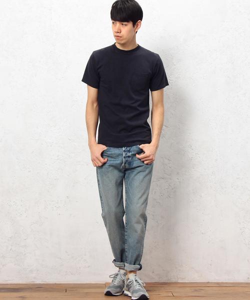 green label relaxing（グリーンレーベルリラクシング）の「BC SLD C/N PKT S/SL Tシャツ◆（Tシャツ/カットソー・メンズ・ホワイト/ネイビー・SMALL/MEDIUM/LARGE/X-LARGE）」の6枚目の写真