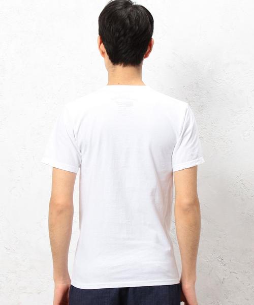 green label relaxing（グリーンレーベルリラクシング）の「BC SLD C/N PKT S/SL Tシャツ◆（Tシャツ/カットソー・メンズ・ホワイト/ネイビー・SMALL/MEDIUM/LARGE/X-LARGE）」の3枚目の写真