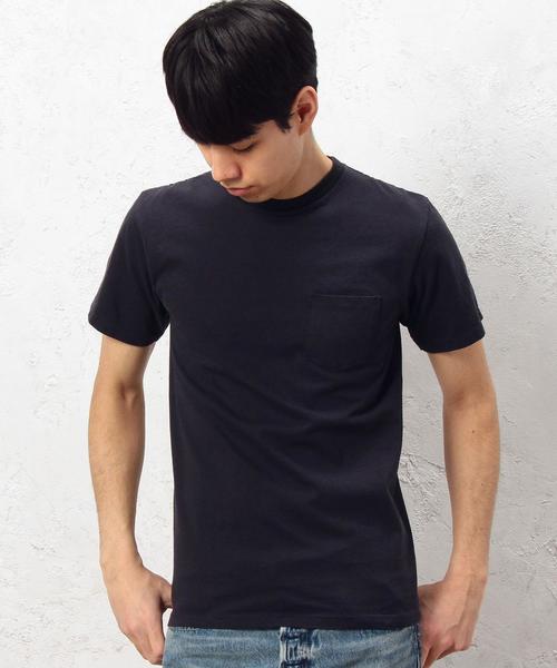 green label relaxing（グリーンレーベルリラクシング）の「BC SLD C/N PKT S/SL Tシャツ◆（Tシャツ/カットソー・メンズ・ホワイト/ネイビー・SMALL/MEDIUM/LARGE/X-LARGE）」の4枚目の写真