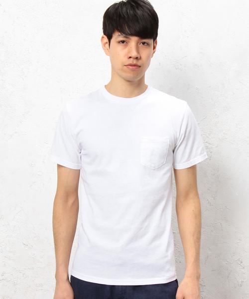 green label relaxing（グリーンレーベルリラクシング）の「BC SLD C/N PKT S/SL Tシャツ◆（Tシャツ/カットソー・メンズ・ホワイト/ネイビー・SMALL/MEDIUM/LARGE/X-LARGE）」の13枚目の写真