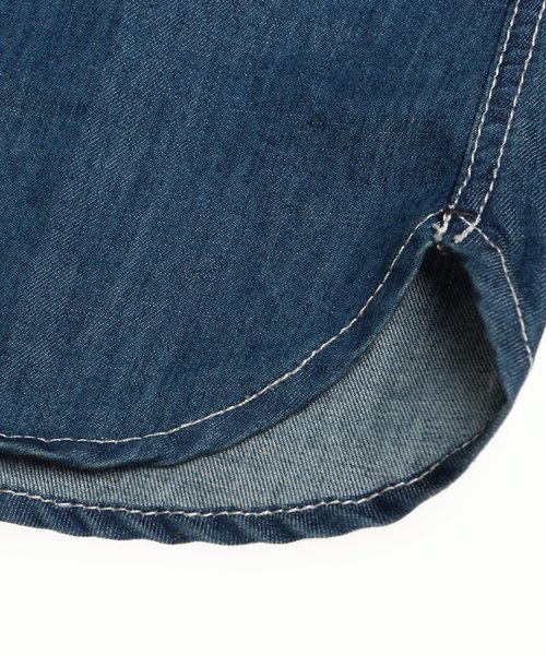 apres les cours（アプレレクール）の「カジュアルシャツワンピース（ワンピース・キッズ・ラベンダー/ネイビー/キナリ・140/100/120/110/130/80/90）」の13枚目の写真