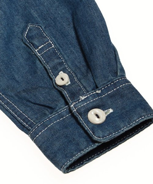 apres les cours（アプレレクール）の「カジュアルシャツワンピース（ワンピース・キッズ・ラベンダー/ネイビー/キナリ・140/100/120/110/130/80/90）」の15枚目の写真