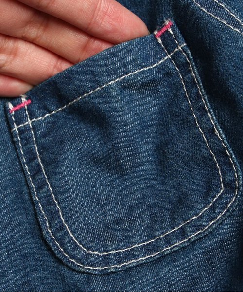 apres les cours（アプレレクール）の「カジュアルシャツワンピース（ワンピース・キッズ・ラベンダー/ネイビー/キナリ・140/100/120/110/130/80/90）」の12枚目の写真